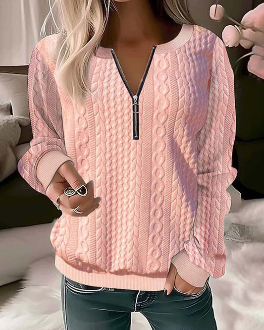 Pull en laine avec fermeture éclair